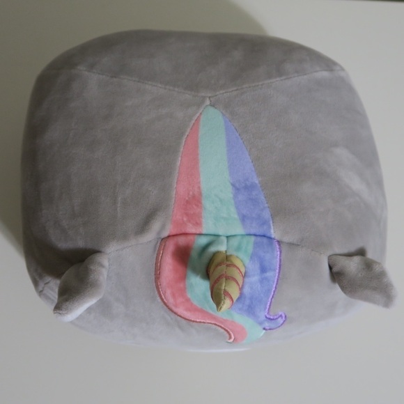 Kellytoy Squishmallow Stackable Teresa the Unicorn Gray Plushie Rainbow 8 Inches - Picture 3 of 9